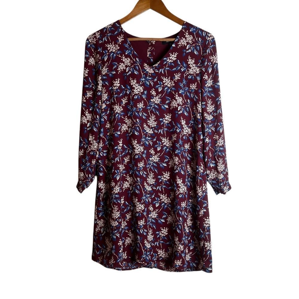 Madewellโ floralโlong sleeve shift dress. Size xxs